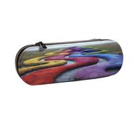 SKGOHLH Einzigartige River Stifte-Tasche aus Leder mit mehreren Schlitzen | Einzigartiger, wasserdichter Mikrofaser-Organizer für Reisen, tägliche Arbeit