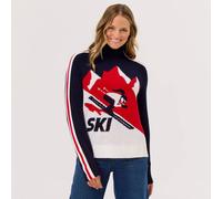 Ski Cortina Sweater Strickpullover Damen - racing red (w/o Cortina) - L