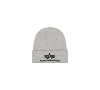 Skimütze ALPHA INDUSTRIES "3D Beanie", Damen, Gr. onesize, grau (grau heather), Obermaterial: 100% Polyacryl, Mützen (28043804-0) grau heather