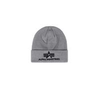Skimütze ALPHA INDUSTRIES "3D Beanie", Herren, Gr. onesize, grau (grau heather), Obermaterial: 100% Polyacryl, Mützen (28043804-0) grau heather
