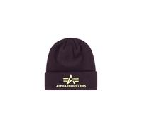Skimütze ALPHA INDUSTRIES "3D Beanie", Herren, Gr. onesize, lila (plum), Obermaterial: 100% Polyacryl, Mützen (59015429-0) plum
