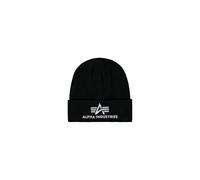 Skimütze ALPHA INDUSTRIES "3D Beanie", Herren, Gr. onesize, schwarz, silber, Obermaterial: 100% Polyacryl, Mützen (60033457-0) schwarz, silber