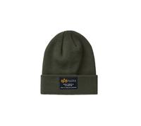 Skimütze ALPHA INDUSTRIES "Crew Beanie", Herren, Gr. onesize, grün (dunkelgrün), Obermaterial: 100% Polyacryl, Mützen (93717665-0) dunkelgrün