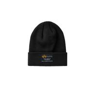Skimütze ALPHA INDUSTRIES "Crew Beanie", Herren, Gr. onesize, schwarz, Obermaterial: 100% Polyacryl, Mützen (62111439-0) schwarz