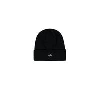 Skimütze ALPHA INDUSTRIES "Metal Logo Beanie", Damen, Gr. onesize, schwarz, Obermaterial: 100% Polyacryl, Mützen (94596241-0) schwarz