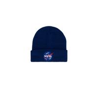 Skimütze ALPHA INDUSTRIES "Nasa Beanie", Herren, Gr. onesize, blau (rep.blau), Obermaterial: 47% Viskose, 23% Polyester, 30% Nylon, Mützen (22114648-0) rep.blau