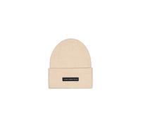 Skimütze ALPHA INDUSTRIES "Rubber Logo Beanie", Gr. onesize, organic beige, Obermaterial: 60% Polyester, 40% Polyacryl, Mützen (49462341-0) organic beige