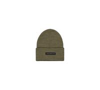 Skimütze ALPHA INDUSTRIES "Rubber Logo Beanie", Herren, Gr. onesize, schwarz olive, Obermaterial: 60% Polyester, 40% Polyacryl, Mützen (99238869-0) schwarz olive