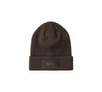 Skimütze ALPHA INDUSTRIES "Velcro Beanie", Herren, Gr. onesize, braun (hunter braun), Obermaterial: 100% Polyacryl, Mützen (70496215-0) hunter braun