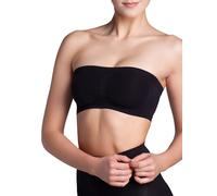 Skin Wrap Shapewear Damen - Bandeau BH Bandeau Top Damen Bustier Damen trägerlos BH - leicht & formend in Schwarz Größe L