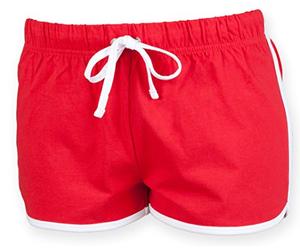 Skinni Fit Damen Short Gr. XX-Large, rot / weiß