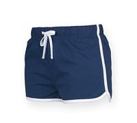 Skinnifit SK069 Damen-Sportshorts, Fitness und Freizeit (Größe M, Marineblau/Weiß)