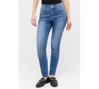 Skinny-fit-Jeans ANGELS "SKINNY SHAPE", Damen, Gr. 46, Länge 30, blau (mid blau used), Denim/Jeans, Obermaterial: 85% Baumwolle, 10% Polyester, 5% Elasthan, slim fit lang, Jeans Skinny-fit-Jeans, Slim