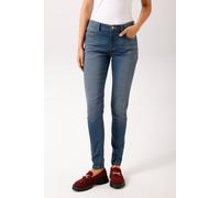 Skinny-fit-Jeans ANISTON CASUAL, Damen, Gr. 44, N-Gr, blau (blau used), Denim/Jeans, Obermaterial: 81% Baumwolle, 17% Polyester, 2% Elasthan, leichte Abriebeffekte, figurbetont knöchellang, Jeans, in 
