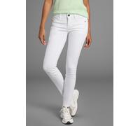 Skinny-fit-Jeans ARIZONA "mit Keileinsätzen", Damen, Gr. 36, N-Gr, weiß, Denim/Jeans, Obermaterial: 98% Baumwolle, 2% Elasthan, Basic, skinny fit lang, Jeans, extra-enger Beinschnitt, niedrige Leibhöh