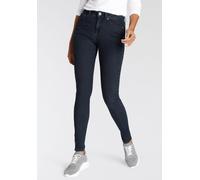 Skinny-fit-Jeans ARIZONA "Ultra Soft", Damen, Gr. 38, N-Gr, blau (rinsed), Denim/Jeans, Obermaterial: 61% Baumwolle, 25% Polyester, 11% Viskose, 3% Elasthan, Basic, skinny fit lang, Jeans, hohe Leibhö