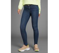 Skinny-fit-Jeans ARIZONA "Ultra Soft", Damen, Gr. 40, N-Gr, blau (dk blau used), Denim/Jeans, Obermaterial: 61% Baumwolle, 25% Polyester, 11% Viskose, 3% Elasthan, Basic, skinny fit lang, Jeans, hohe