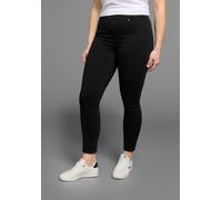 Skinny-fit-Jeans ARIZONA "Ultra Stretch - Curve Collection", Damen, Gr. 42, N-Gr, schwarz (schwarz schwarz), Denim/Jeans, Obermaterial: 66% Baumwolle, 30% Polyester, 4% Elasthan, Basic, skinny fit knö