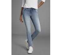 Skinny-fit-Jeans ARIZONA "Ultra-Stretch", Damen, Gr. 23, K + L Gr, blau (blau us), Denim/Jeans, Obermaterial: 74% Baumwolle, 24% Polyester, 2% Elasthan, Basic, extraeng lang, Jeans, extra-enger Beinve