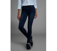 Skinny-fit-Jeans ARIZONA "Ultra Stretch", Damen, Gr. 44, N-Gr, blau (dunkelblau us), Denim/Jeans, Obermaterial: 63% Baumwolle, 32% Polyester, 5% Elasthan, skinny fit lang, Jeans, skinny-fit, betonte T