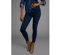 Skinny-fit-Jeans ARIZONA "Ultra Stretch", Damen, Gr. 46, N-Gr, blau (dunkelblau us), Jeans, Obermaterial: 63% Baumwolle, 32% Polyester, 5% Elasthan, skinny fit knöchellang, Jeans, extra-eng geschnitte