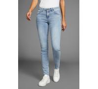 Skinny-fit-Jeans ARIZONA "Ultra-Stretch", Damen, Gr. 48, N-Gr, blau (bleached), Denim/Jeans, Obermaterial: 74% Baumwolle, 24% Polyester, 2% Elasthan, Basic, extraeng lang, Jeans, extra-enger Beinverla