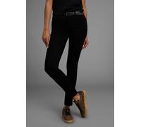Skinny-fit-Jeans ARIZONA "Ultra-Stretch", Damen, Gr. 76, K + L Gr, schwarz (schwarz schwarz), Denim/Jeans, Obermaterial: 74% Baumwolle, 24% Polyester, 2% Elasthan, Basic, extraeng lang, Jeans, extra-e