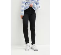 Skinny-fit-Jeans BONPRIX "Skinny Jeans High Waist, Shaping Thermojeans", Damen, Gr. 48, N-Gr, schwarz (schwarz denim (länge regulär)), Denim/Jeans, Obermaterial: 70% Baumwolle, 29% Polyester, 1% Elast