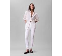 Skinny-fit-Jeans CALVIN KLEIN JEANS "HGH RS SKNNY ANKL JN", Damen, Gr. 30, N-Gr, chalk weiß, Denim/Jeans, Obermaterial: 72% Baumwolle, 18% Lyocell, 10% Elasthan, unifarben, feminin, lang, Jeans, Mit G