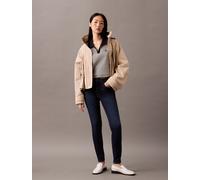 Skinny-fit-Jeans CALVIN KLEIN JEANS "MID RISE SKINNY", Damen, Gr. 32, Länge 32, blau (blau orbit), Denim/Jeans, Obermaterial: 80% Baumwolle, 12% Polyester, 6% Elastomultiester, 2% Elasthan, unifarben,