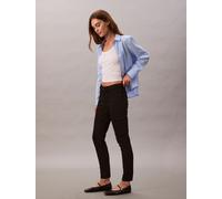 Skinny-fit-Jeans CALVIN KLEIN JEANS "MID RISE SKINNY", Damen, Gr. 32, Länge 32, ck classic schwarz, Denim/Jeans, Obermaterial: 80% Baumwolle, 12% Polyester, 6% Elastomultiester, 2% Elasthan, unifarben