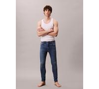Skinny-fit-Jeans CALVIN KLEIN JEANS "SKINNY JEAN REGEN", Herren, Gr. 36, Länge 34, blau (canyon blau), Denim/Jeans, Obermaterial: 80% Baumwolle, 12% Polyester, 6% Elastomultiester, 2% Elasthan, unifar