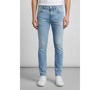 Skinny-fit-Jeans CALVIN KLEIN JEANS "SKINNY JEANS", Herren, Gr. 34, Länge 32, blau (brooklyn blaus), Denim/Jeans, Obermaterial: 80% Baumwolle, 12% Polyester, 6% Elastomultiester, 2% Elasthan, unifarbe