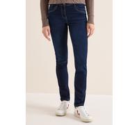 Skinny-fit-Jeans CECIL, Damen, Gr. 32, Länge 32, dunkelblau wash, Jeans, 76% Baumwolle, 22% Polyester, 2% Elasthan, unifarben, normal, Jeans, 5-Pocket-Style (89850016-32) dunkelblau wash