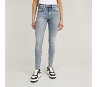 Skinny-fit-Jeans G-STAR "330 Skinny Wmn", Damen, Gr. 32, Länge 30, blau (antique faded ripped icecap), Denim/Jeans, Obermaterial: 98% Baumwolle, 2% Elasthan, skinny fit lang, Jeans, mit Stretch (24131