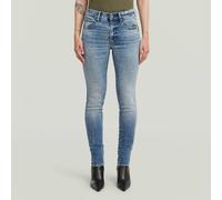 Skinny-fit-Jeans G-STAR "3301", Damen, Gr. 33, Länge 30, faded blau halite, Denim/Jeans, Obermaterial: 92% Baumwolle, 6% Elastomultiester, 2% Elasthan, skinny fit normal, Jeans, mit Stretch (27061606-