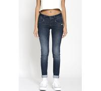 Skinny-fit-Jeans GANG "94NENA", Damen, Gr. 31, N-Gr, blau (schwarz indigo used), Denim/Jeans, Obermaterial: 93% Baumwolle, 6% Polyester, 1% Elasthan, eng lang, Jeans, mit modischer Waschung (36280550-