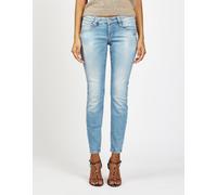 Skinny-fit-Jeans GANG "94NENA", Damen, Gr. 34, N-Gr, light destroy blau, Denim/Jeans, Obermaterial: 90% Baumwolle, 6% Polyester, 4% Elasthan, skinny fit knöchellang, Jeans, in modischer Knöchellänge (