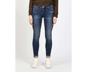 Skinny-fit-Jeans GANG "GANG Jeans Skinny fit 94NELE", Damen, Gr. 26, Einheitsgröße, denim blau, Denim/Jeans, 93% Baumwolle, 5% Polyester, 2% Elasthan, Jeans (69958512-26) denim blau
