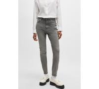 Skinny-fit-Jeans HUGO "Malu", Damen, Gr. 30, Länge 34, grau (dunkelgrau 026), Jeans, Obermaterial: 98% Baumwolle, 2% Elasthan, unifarben, Basic, schmal lang, Jeans, Skinny Fit mit mittlerer Leibhöhe (