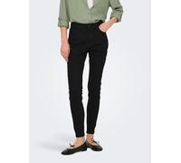 Skinny-fit-Jeans JDY "JDYMOON HW SKINNY JEANS BLACK DNM NOOS", Damen, Gr. L (40), Länge 30, schwarz (schwarz denim), Denim/Jeans, Obermaterial: 74% Baumwolle, 24% Polyester, 2% Viskose, unifarben, ski