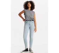Skinny-fit-Jeans LEVI'S "721 HIGH RISE SKINNY", Damen, Gr. 25, Länge 30, blau (lever left), Denim/Jeans, Obermaterial: 85% Baumwolle, 7% Lyocell, 6% Elastomultiester, 2% Elasthan, skinny fit lang, Jea