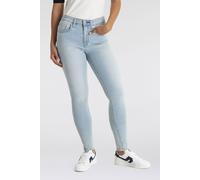 Skinny-fit-Jeans LEVI'S "721 HIGH RISE SKINNY", Damen, Gr. 27, Länge 28, blau (cool night's breeze), Denim/Jeans, Obermaterial: 79% Baumwolle, 19% Polyester, 2% Elasthan, skinny fit lang, Jeans Skinny