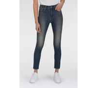Skinny-fit-Jeans LEVI'S "721 High rise skinny", Damen, Gr. 27, Länge 28, cool for real, Denim/Jeans, Obermaterial: 64% Baumwolle, 35% Polyester, 1% Elasthan, casual, skinny fit lang, Jeans, mit hohem