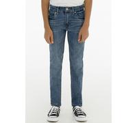Skinny-fit-Jeans LEVI'S KIDS "LVB-510 SKINNY FIT JEANS", Jungen, Gr. 3/98, N-Gr, blau (mid bue used denim), Denim/Jeans, Obermaterial: 80% Baumwolle, 19% Polyester, 1% Elasthan, skinny fit, Jeans, for