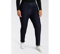 Skinny-fit-Jeans LEVI'S PLUS "721 PL HI RISE SKINNY" Gr. 14 (44), Länge 30, blau (dark indigo rinse) Damen Jeans Röhrenjeans (60477010-14)