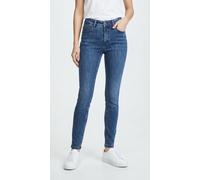 Skinny-fit-Jeans MAC, Damen, Gr. 44, Länge 30, blau (sporty dunkelblau), Denim/Jeans, Obermaterial: 82% Baumwolle, 9% Polyester, 5% Elastomultiester, 4% Elasthan, unifarben, skinny fit knöchellang, Je