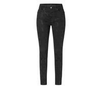 Skinny-fit-Jeans MAC "DREAM SKINNY chain glitter", Damen, Gr. 46, Länge 30, schwarz, schwarz, Denim/Jeans, Obermaterial: 83% Baumwolle, 15% Polyester, 2% Elasthan, gemustert, skinny fit knöchellang, J