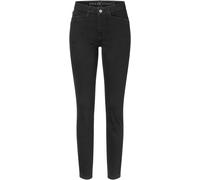Skinny-fit-Jeans MAC "DREAM SKINNY", Damen, Gr. 44, Länge 30, schwarz, schwarz, Denim/Jeans, Obermaterial: 90% Baumwolle, 7% Elastomultiester, 3% Elasthan, unifarben, skinny fit knöchellang, Jeans, mi