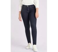 Skinny-fit-Jeans MAC "Dream Skinny", Damen, Gr. 46, Länge 32, blau (blau rinsed), Jeans, Obermaterial: 65% Baumwolle, 31% Polyester, 4% Elasthan, sehr figurbetont lang, Jeans, in hochelastische Qualit